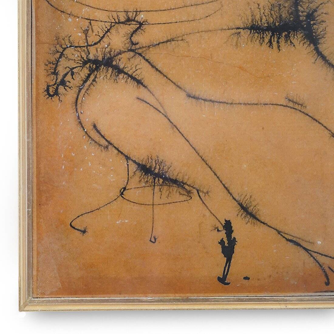 Giovanni Battista de Salvo, Composition, Ink on Masonite, 1950s, framed