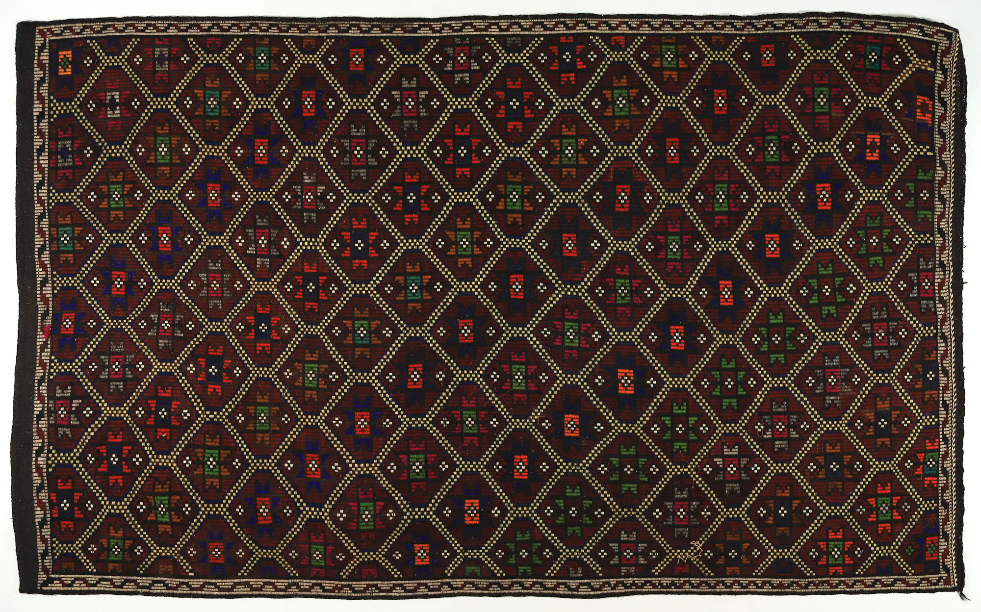 Anatolian handmade kilim rug 291 cm x 180 cm