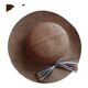 Thin straw hat and rafia