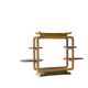 Vintage multicolour tubular steel flower stand / plant stand, mid-20th century, Czechoslovakia, 71 × 50 × 103 cm