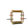 Vintage multicolour tubular steel flower stand / plant stand, mid-20th century, Czechoslovakia, 71 × 50 × 103 cm