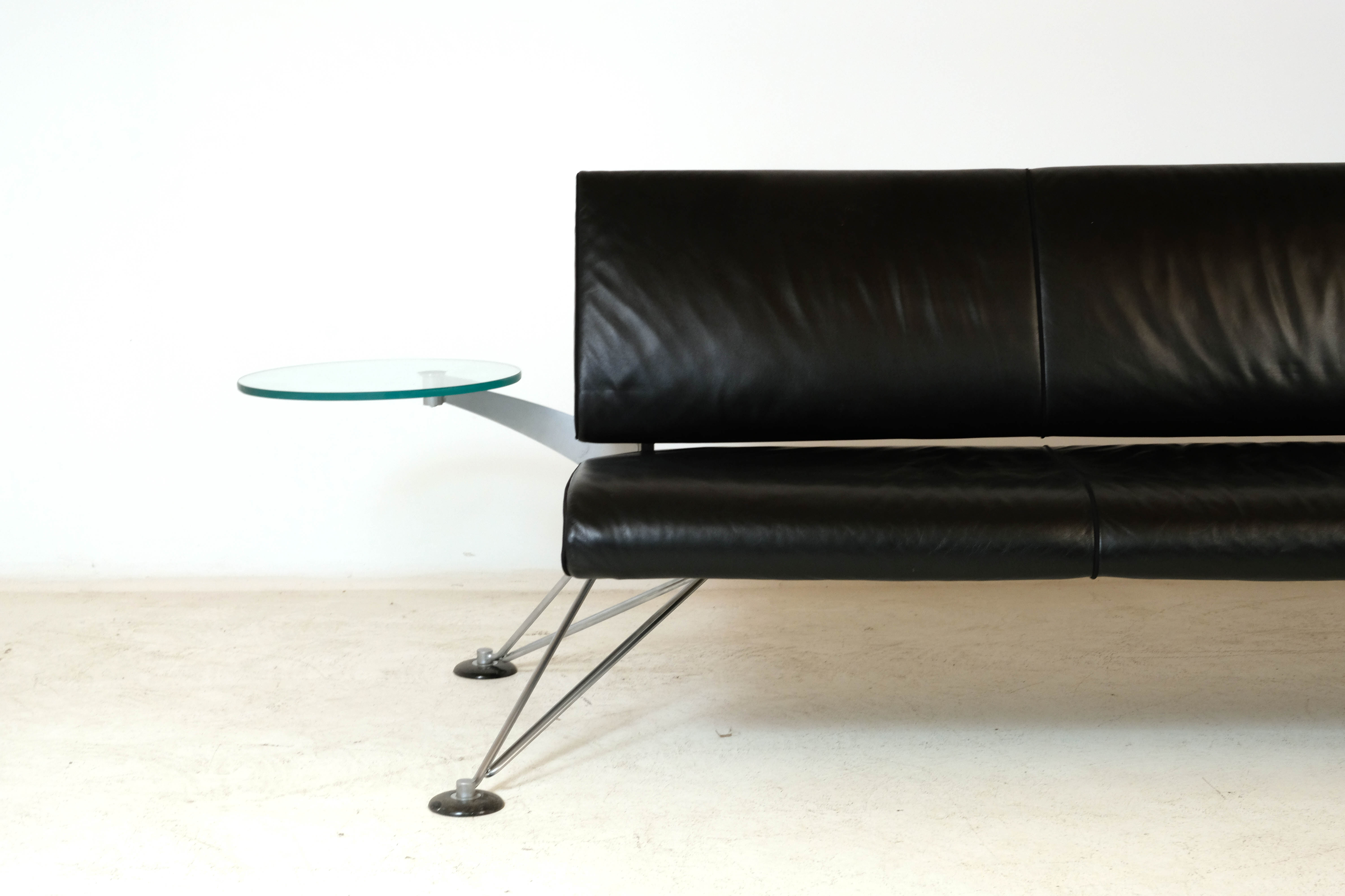Leather sofa "Wing" by Roy Fleetwood for Vitra 1990's