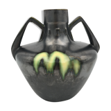 Art Deco vase in glazed ceramics, by Gustave De Bruyn, numbered - 1920s-1930s