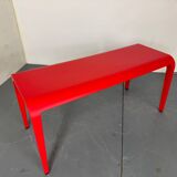 Italian Modern Red Side Bench Table Laleggera by Ricardo Blumer for Alias
