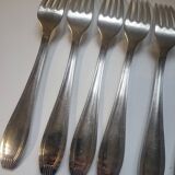 12 fourchettes de table manufrance métal blanc