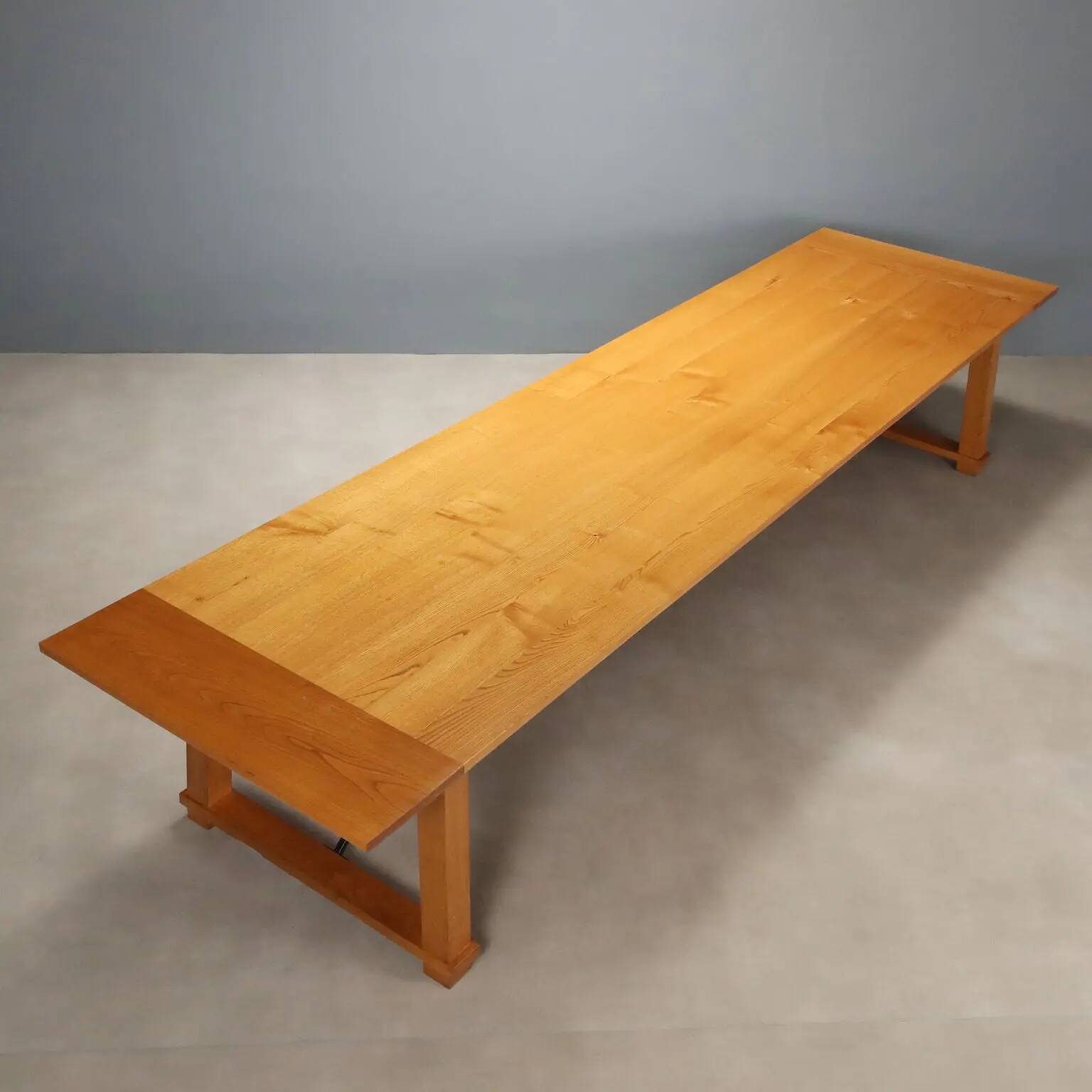 Antique oak and metal table, Italy, 20th century