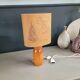 Table lamp with wooden base - dried flowers shade - Ref 1004