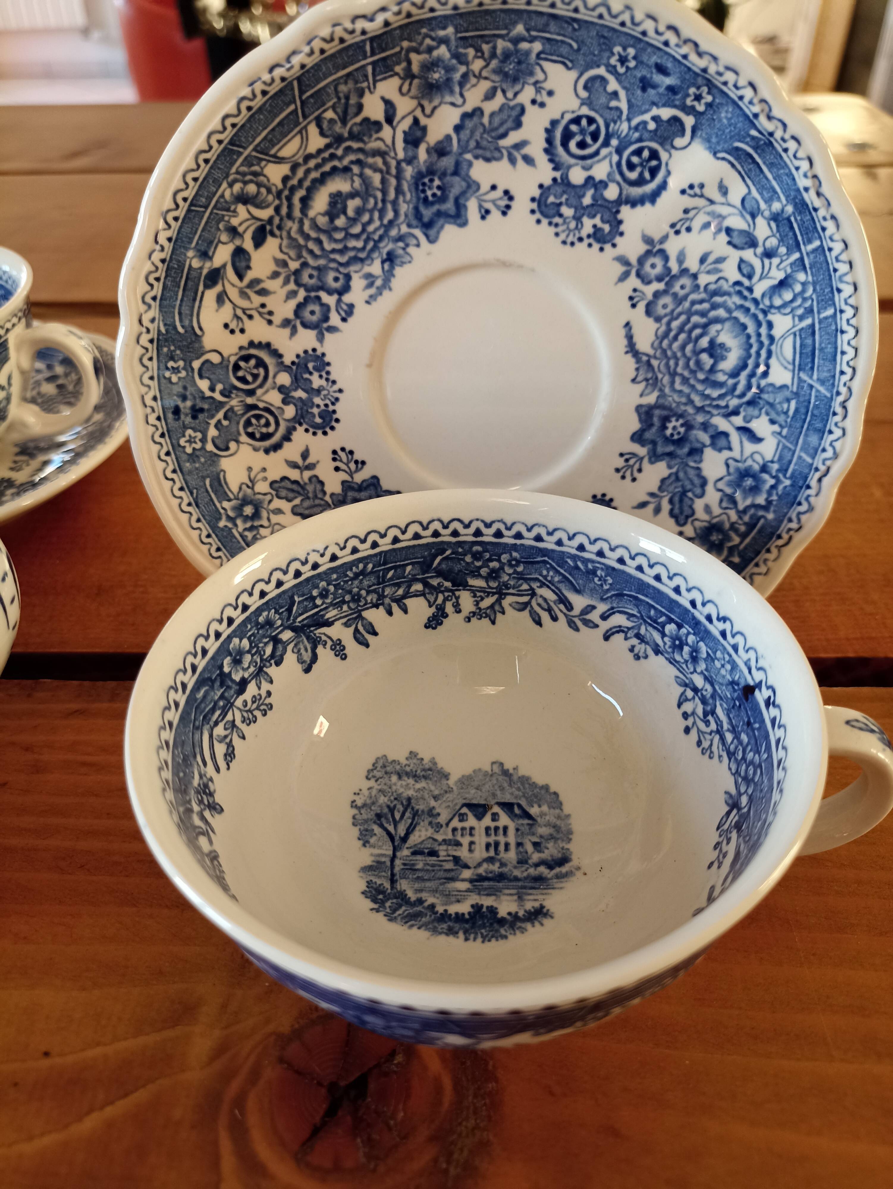Coffee service in earthenware villeroy & boch, burgenland blue