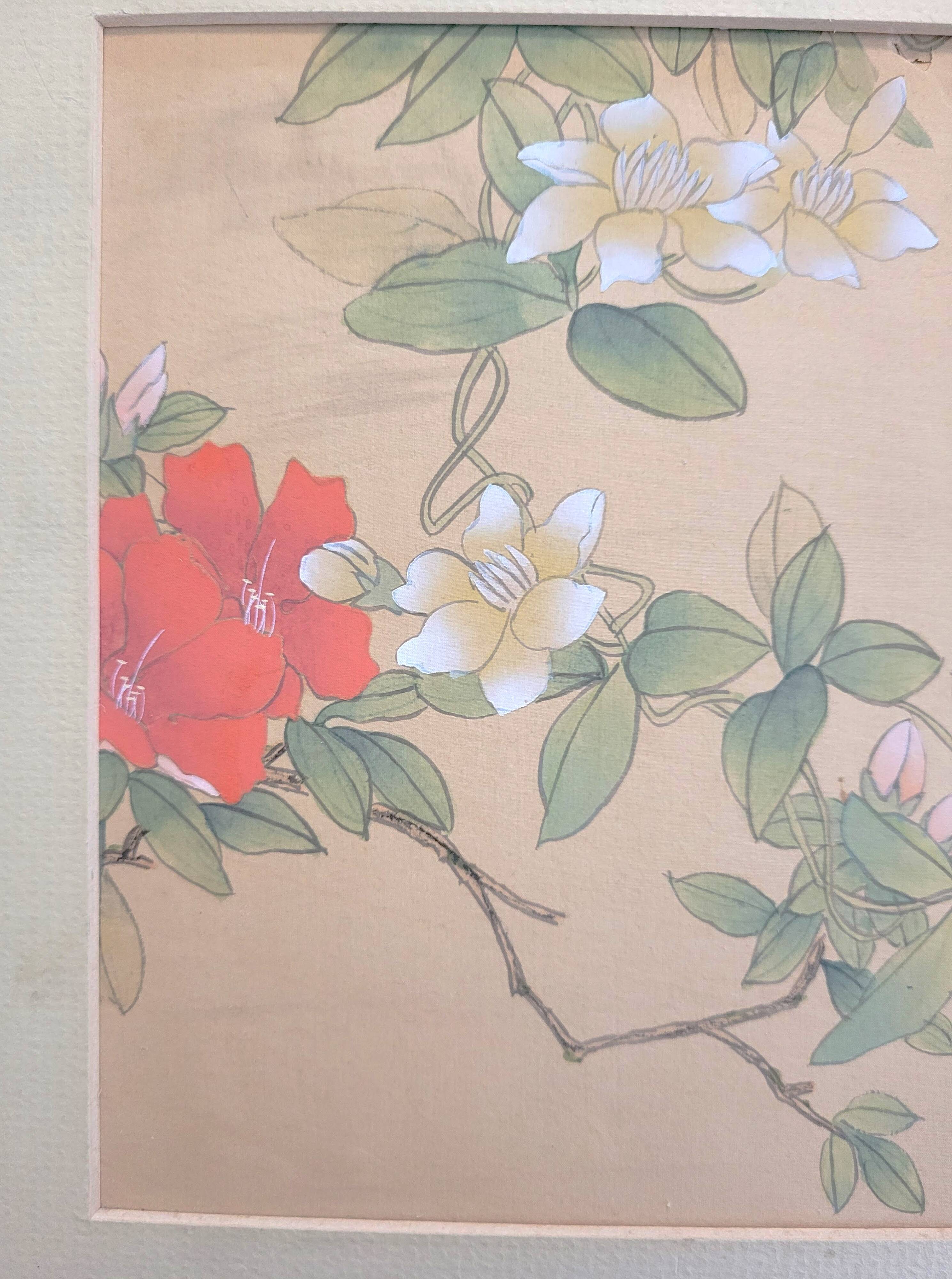 Ancient Chinese painting - Butterfly and flowers