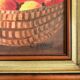 oil painting canvas still life fruit cider Normandy Calvados signed