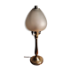 Lampe de bureau en laiton art deco verre depoli
