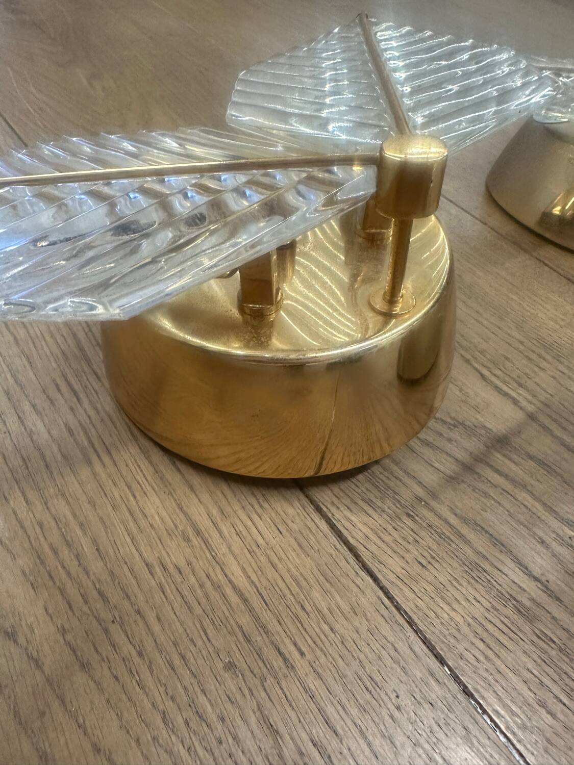 Set of 3 brass Wall Lamps, 1970