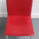 Chaise vintage cuir rouge