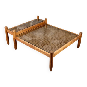 Table basse en cannage