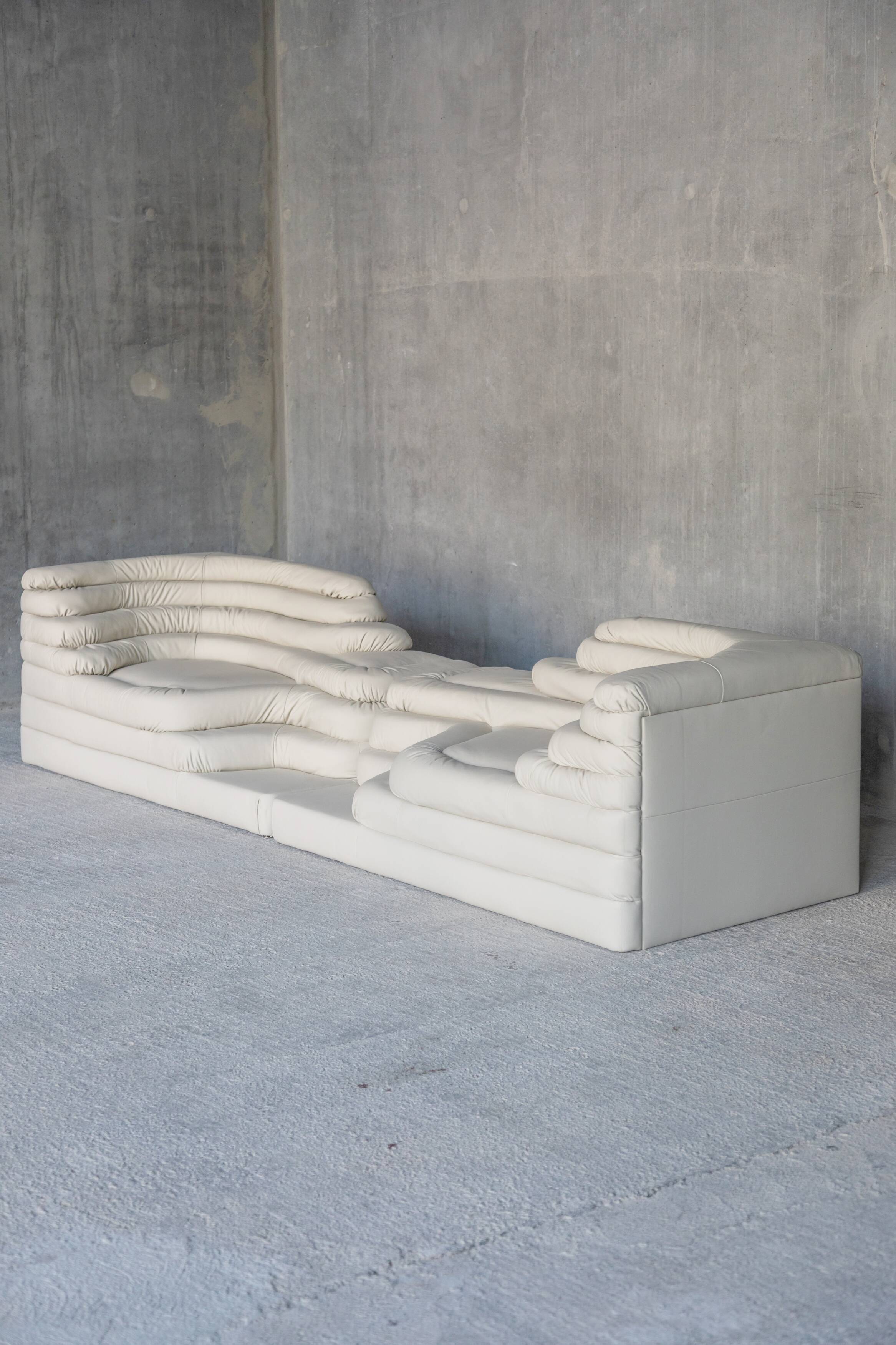 Terrazza sofa, Ubald Klug, De Sede, white leather