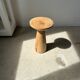 Side table, end of sofa in natural mango monoxyl conical tray H:50cm