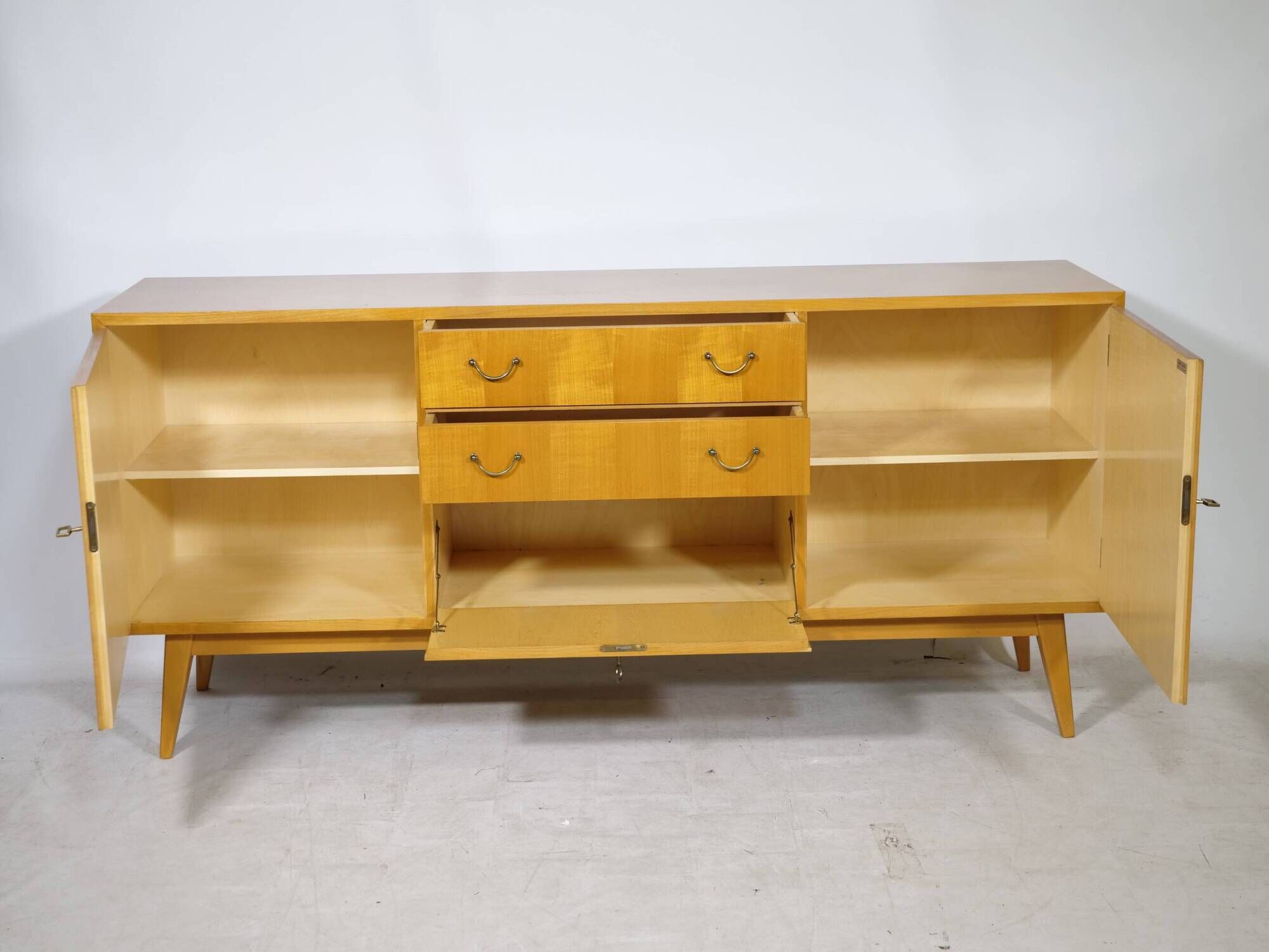 Mid-Century Sideboard in Cherry Wood by Möbel Mann, 1960s