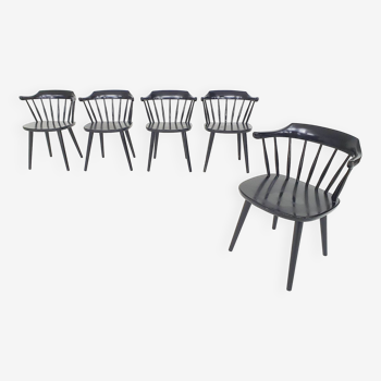 Set of five Yngve Ekstrom for Pastoe FH01 dining room chairs, The Netherlands 1960's
