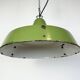 Industrial Italian Green Enamel Factory Pendant Lamp, 1960s
