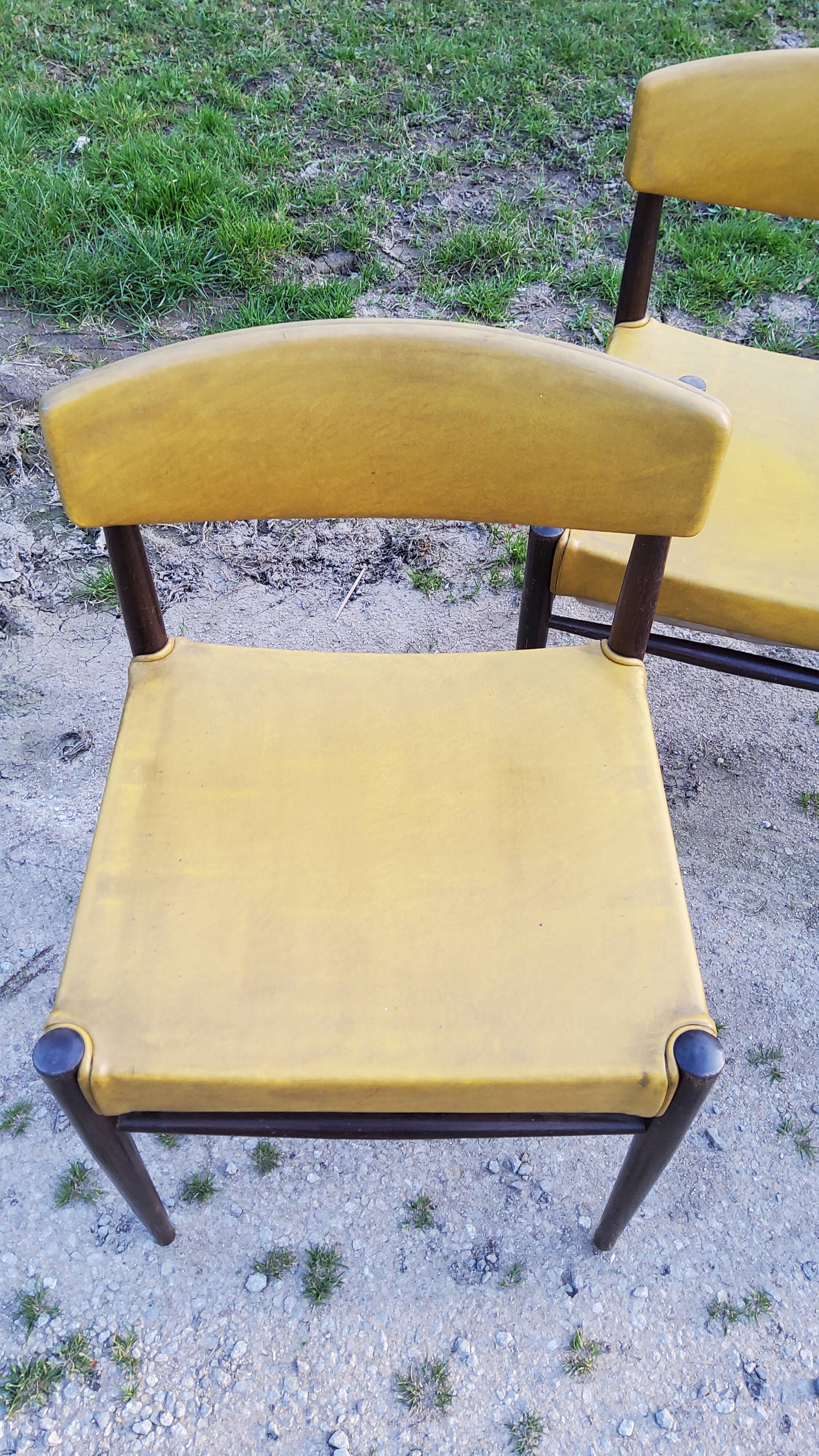 Set of 4 Scandinavian rosewood chairs from the 50s
