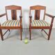 Art Deco Haagse School Armchairs in Oak and Ebony, 1920s, Set of 2