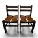 Paire de chaises en orme massif, style Maison Regain