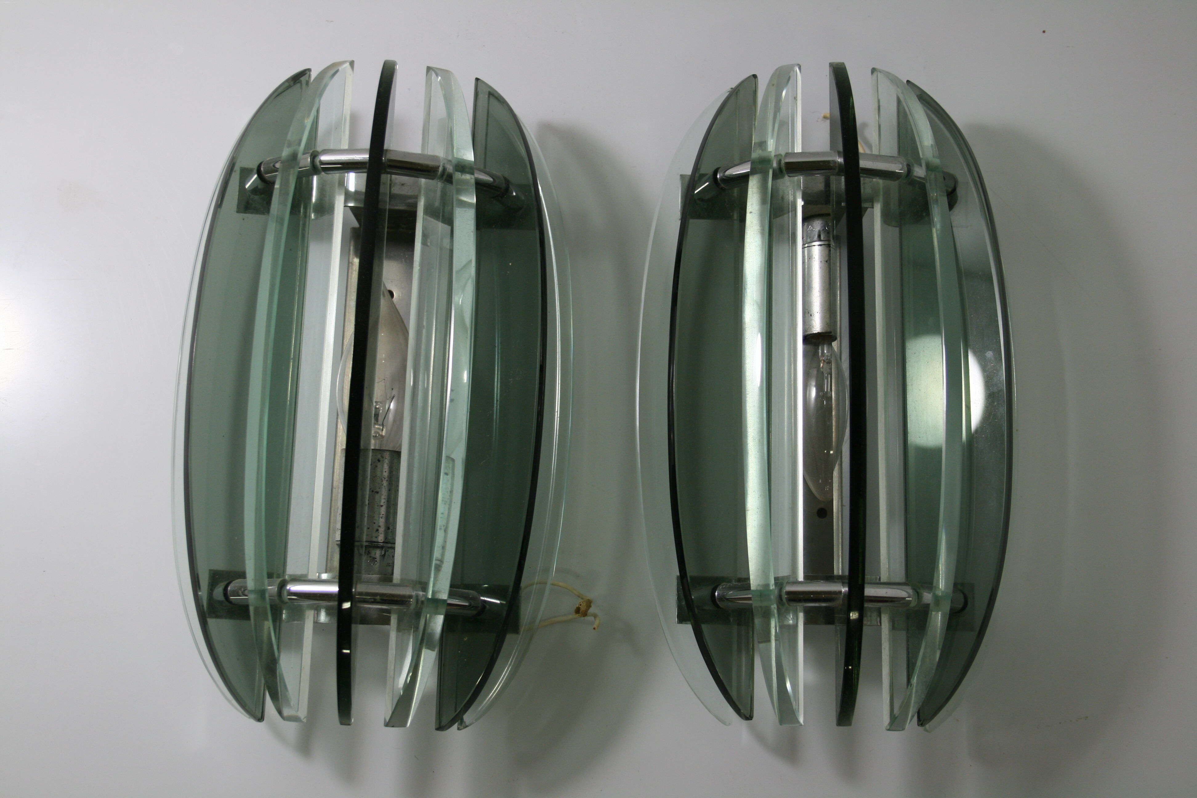 Set of 2 wall sconces Veco d'Italie glass nice effect