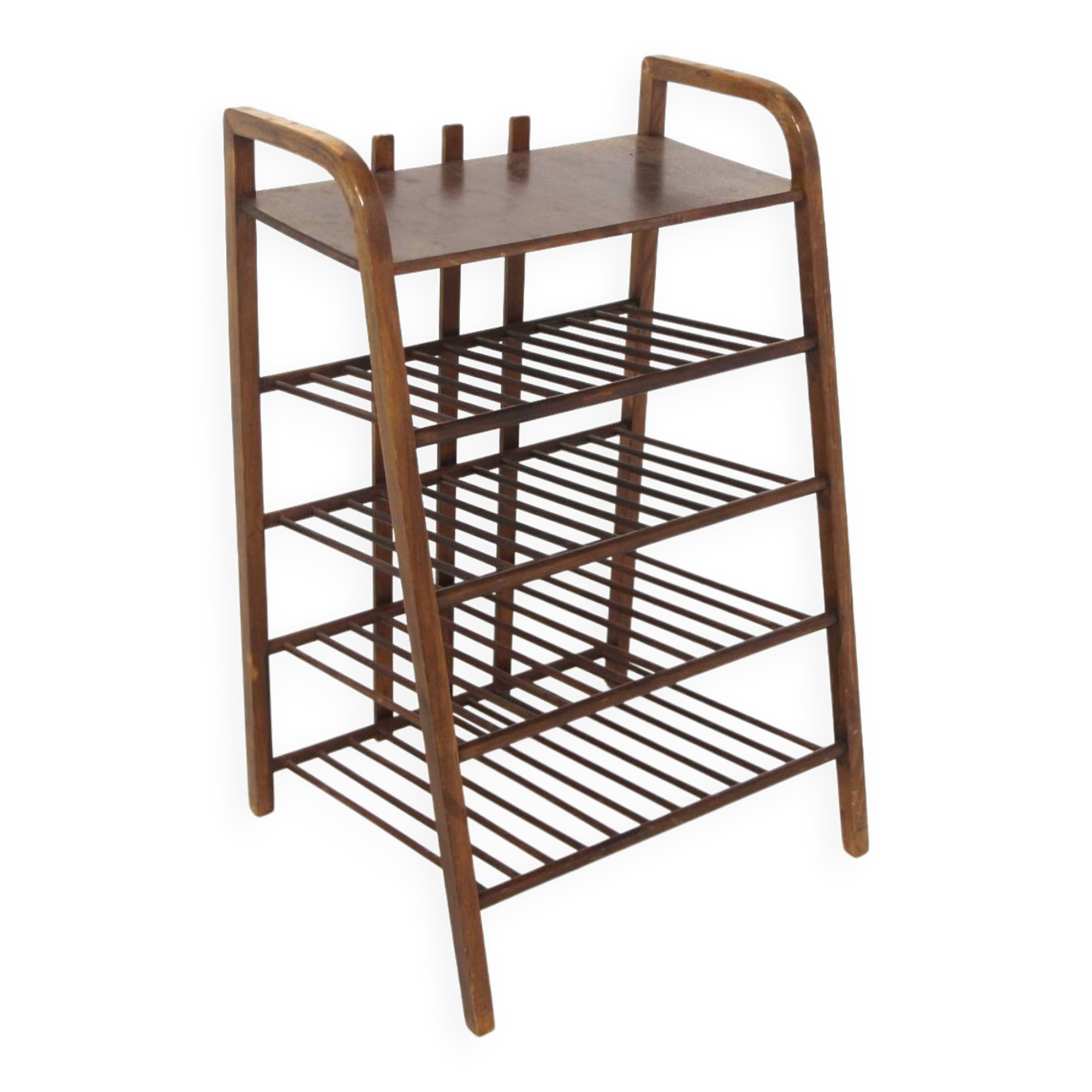 Scandinavian beech magazine rack, Sweden, 1960