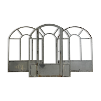 Collection of 3 windows painted in metal