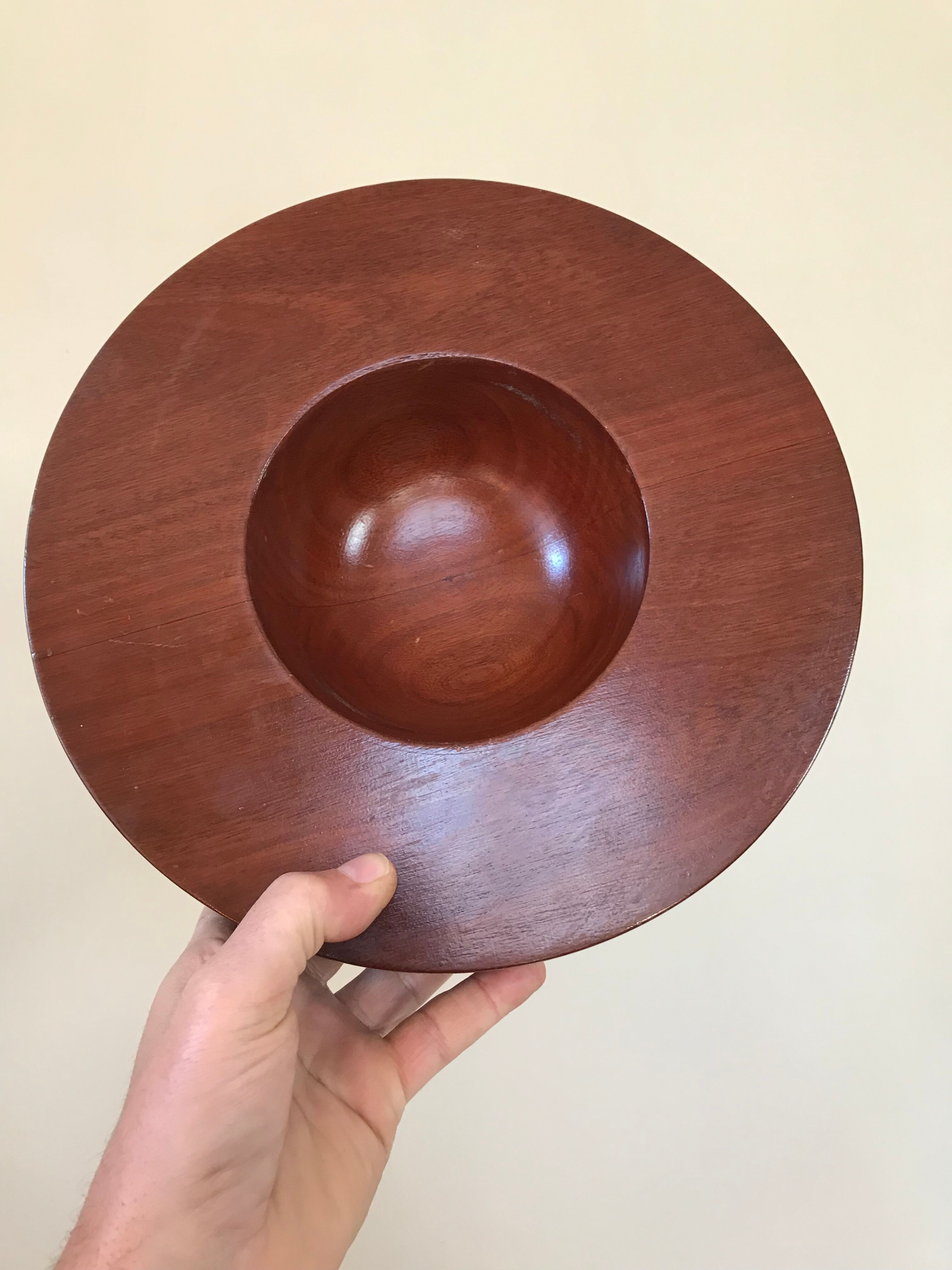 Empty vintage teak pocket 70s