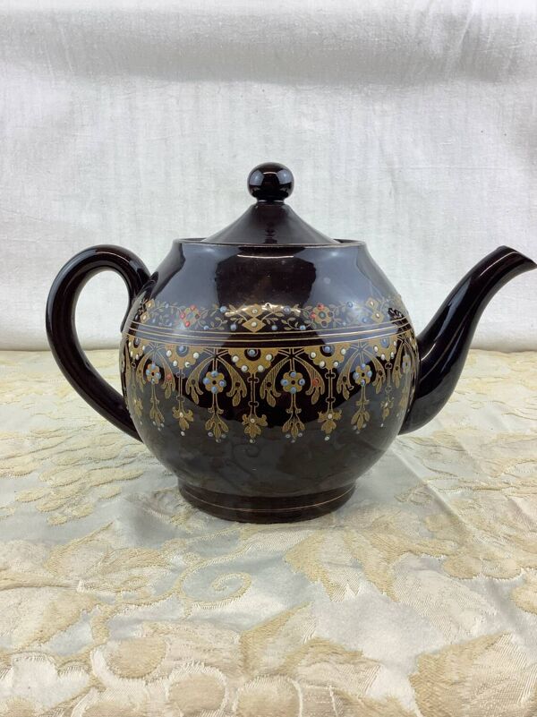 Théière ancienne Sarreguemines France