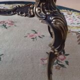 Table basse en bronze et plateau de marbre