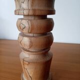 Hand-turned wooden candle holder