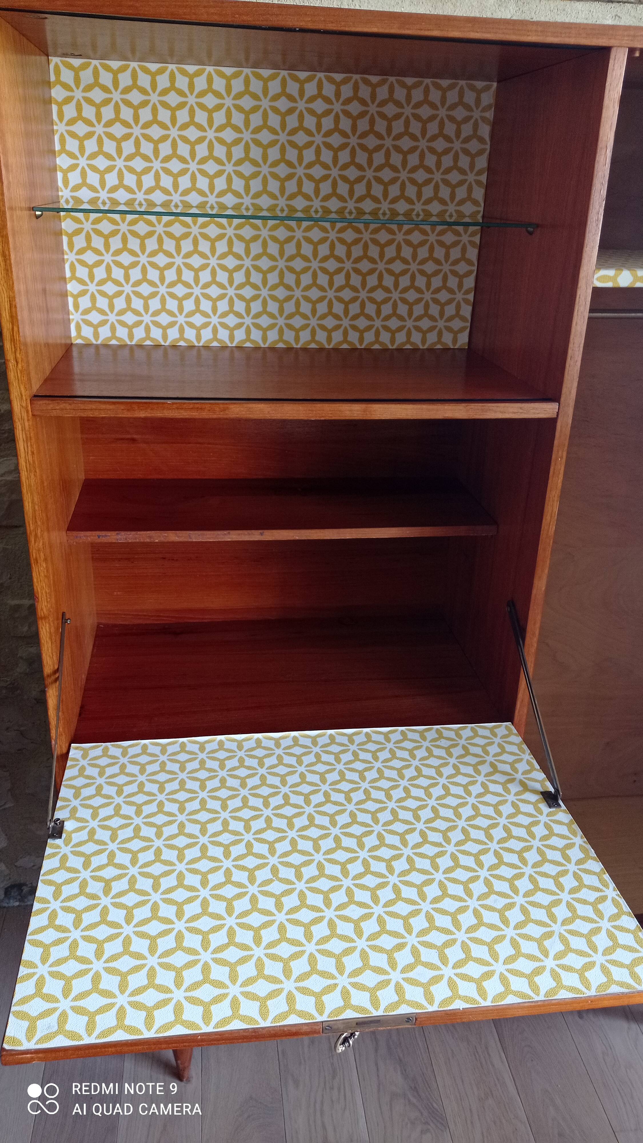 Multifunction teak cabinet