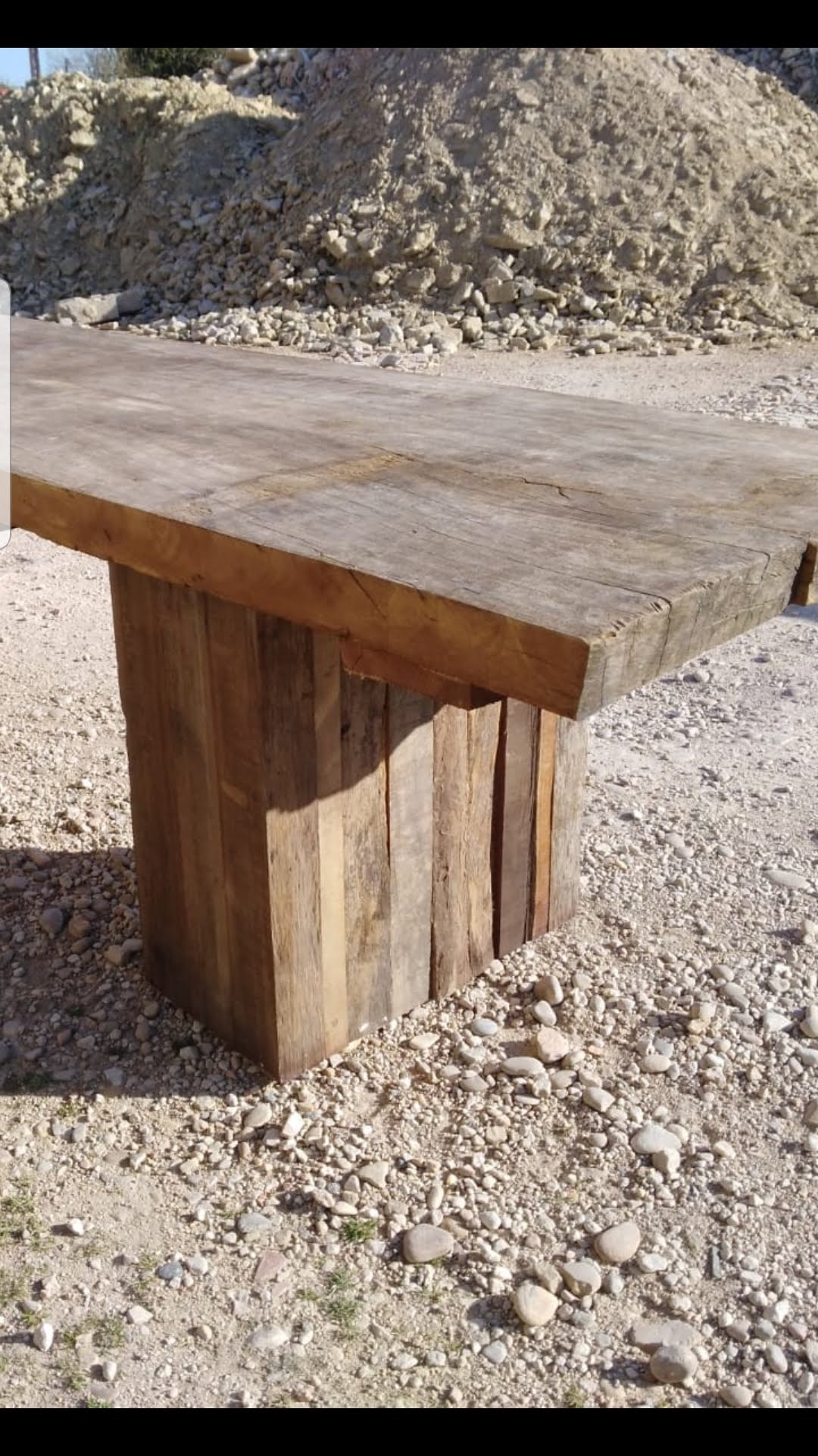 primitive solid wooden table