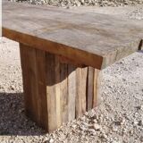 primitive solid wooden table