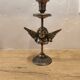 Silver-plated metal angel candle holder