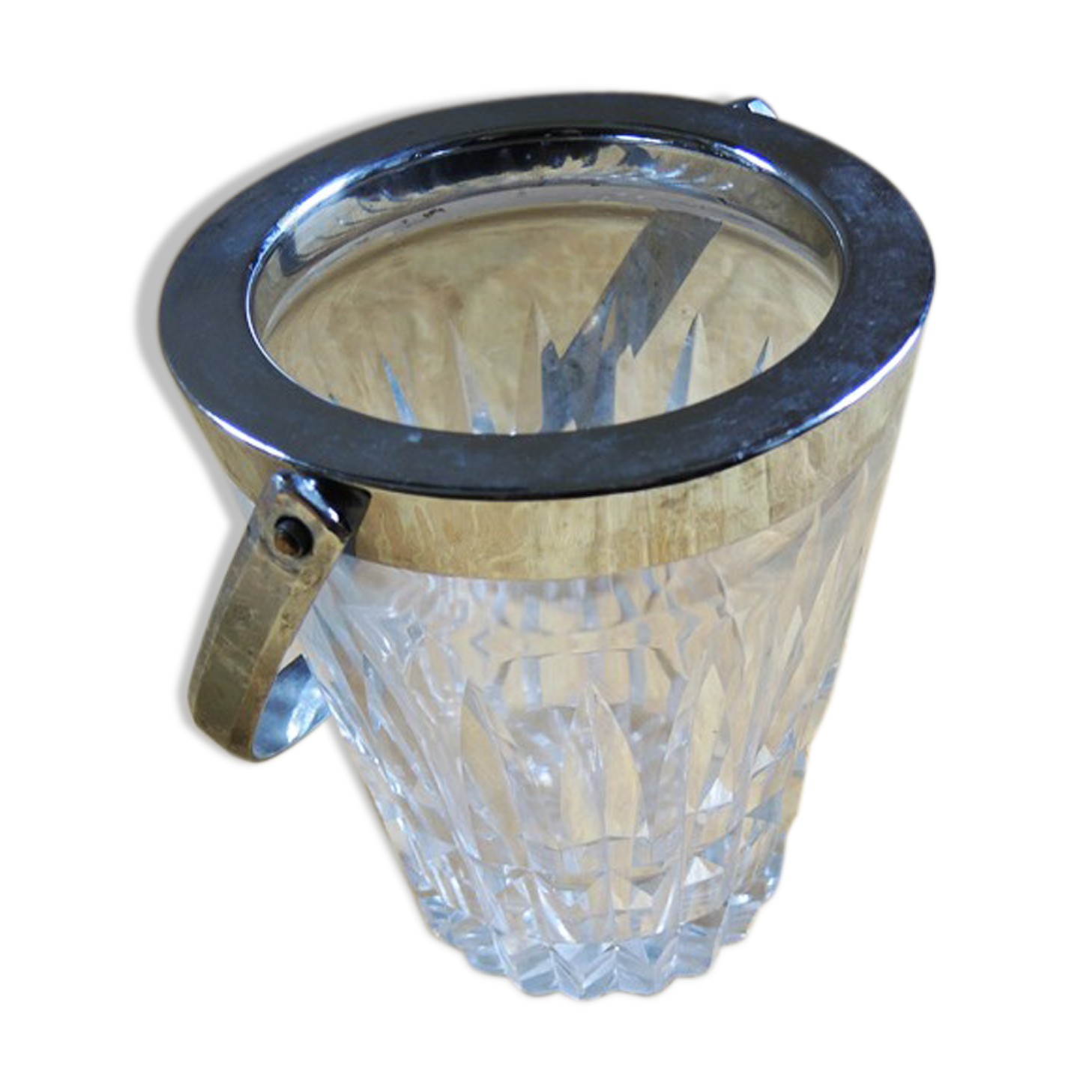Former inox & cut glass ice bucket