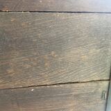 Industrial metal & solid wood screen - Unique designer piece