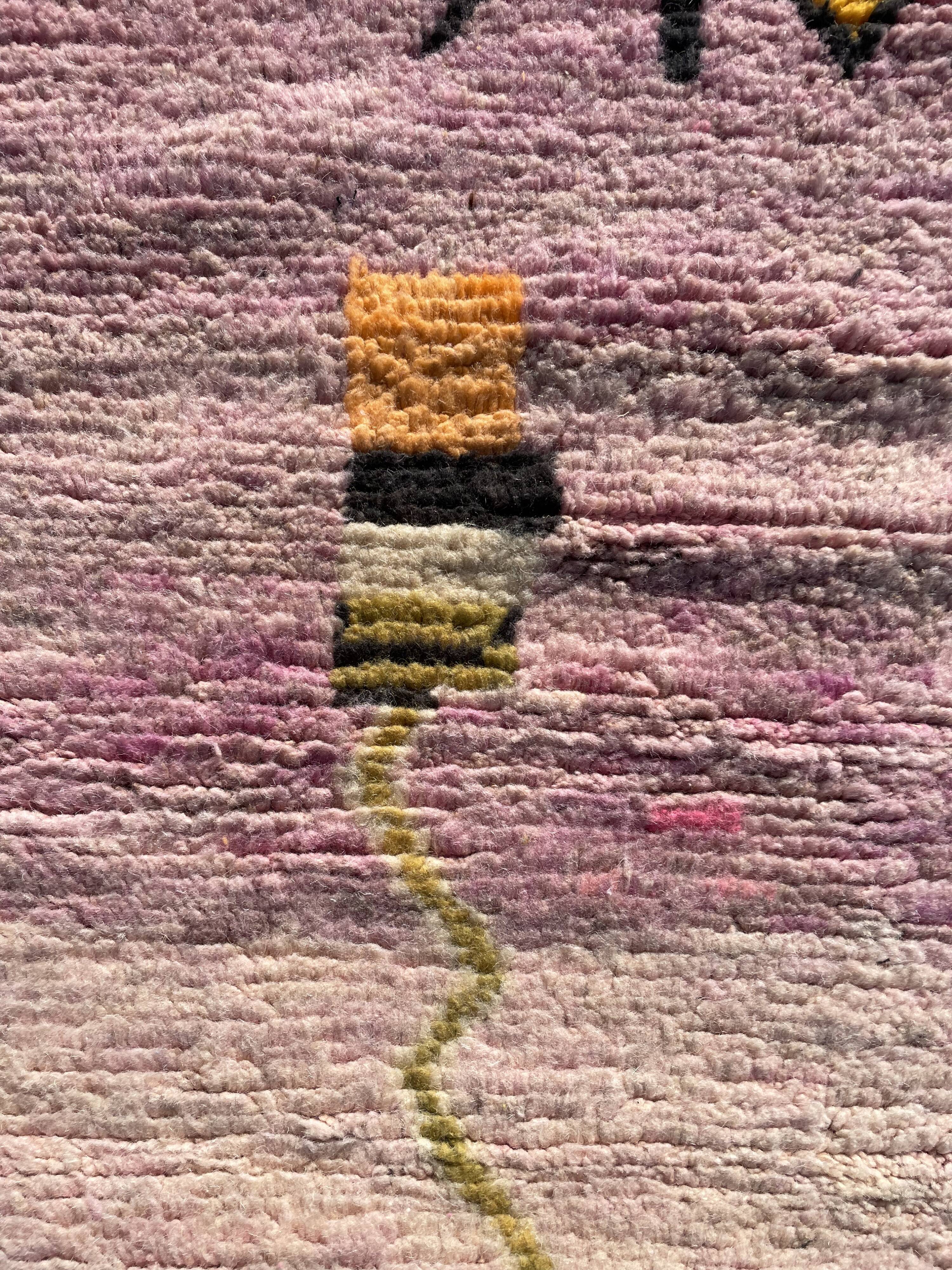 Berbere boujad pink carpet in wool