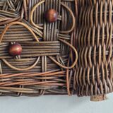 Vintage rattan mirror 1960