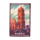 Tourist poster original old Rodez en Aveyron