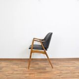 Swedish Leather Office Chairs by Alf Svensson for Dux, Set of 2