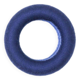 Round navy mirror