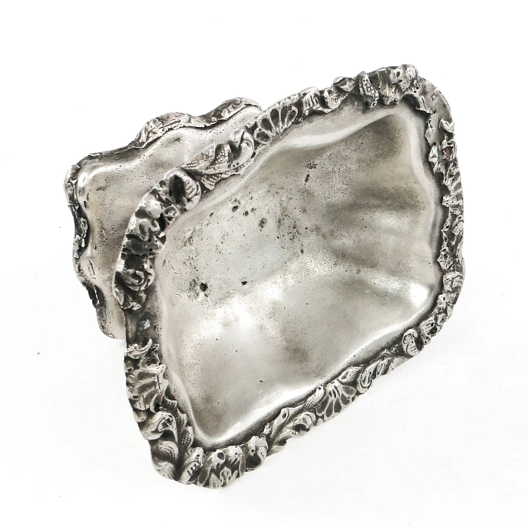 Biedermeier salt cellar, silver-plated copper, Poland, 19th century