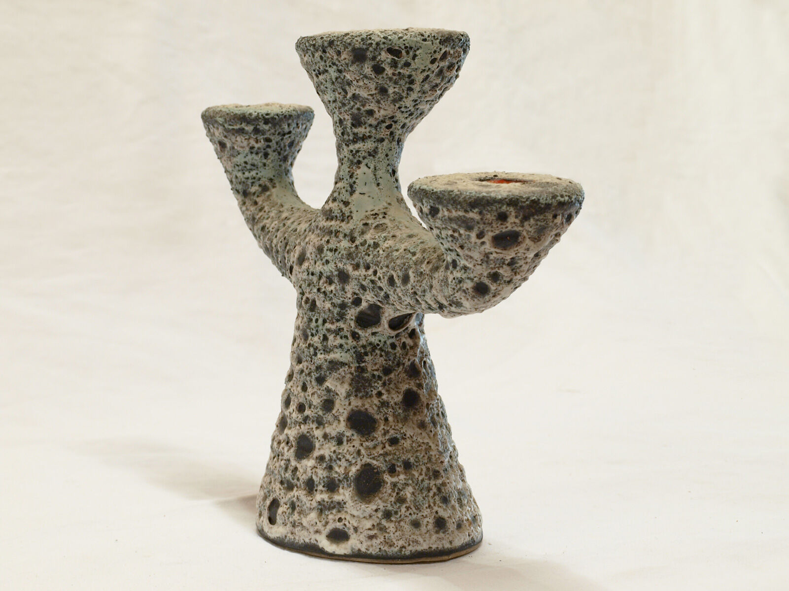 Dieulefit ceramic anthropomorphic candlestick or candlestick