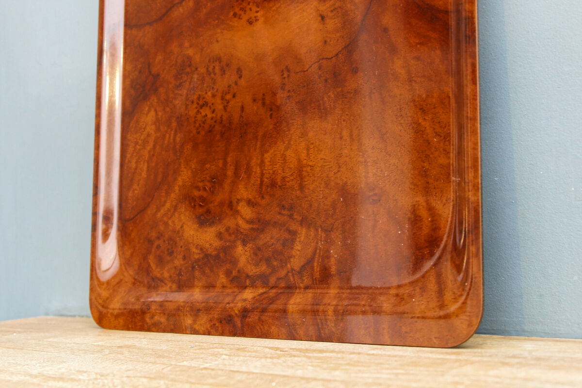 Wood imitation serving tray