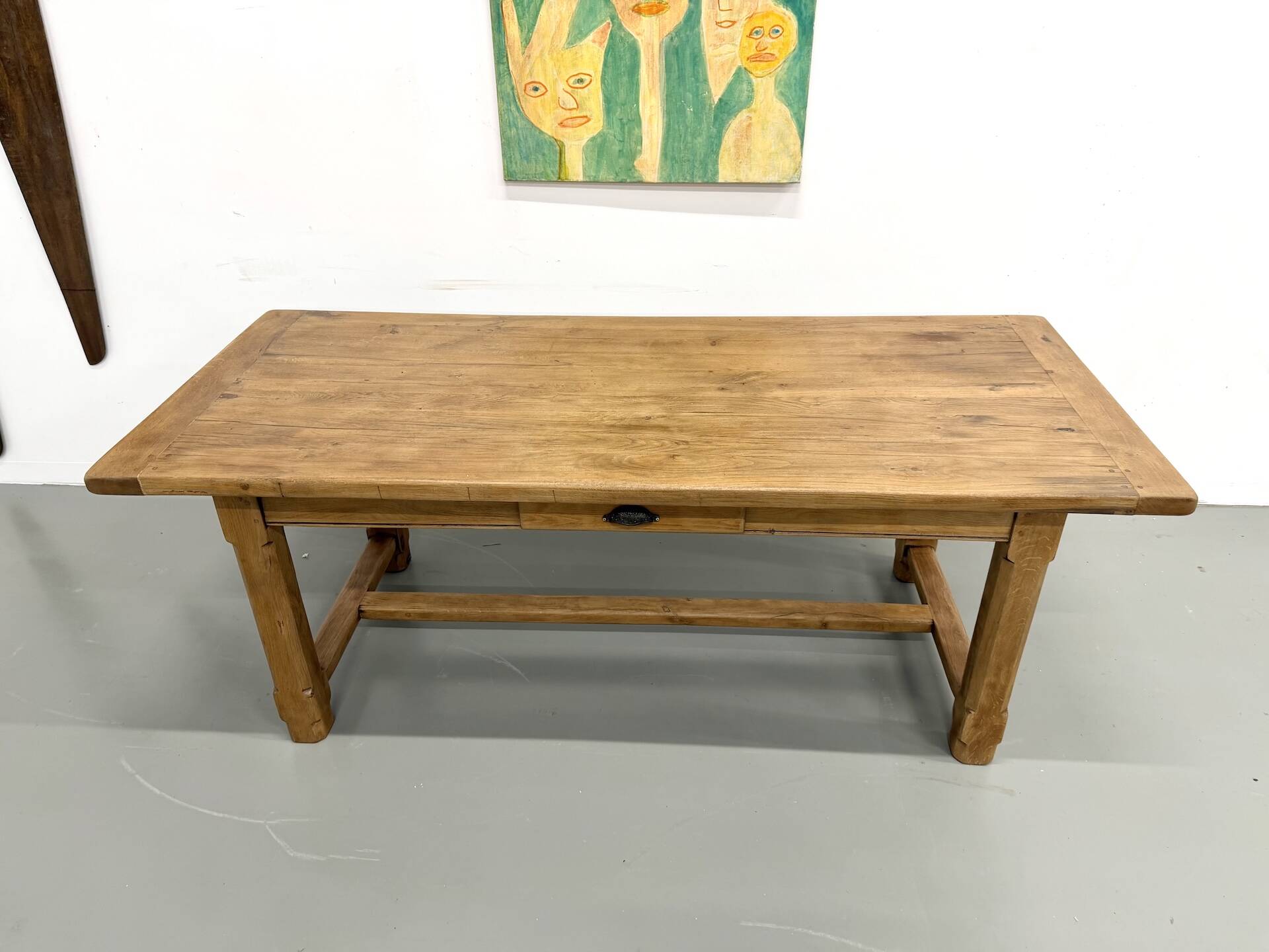 Extendable oak table, 1950s