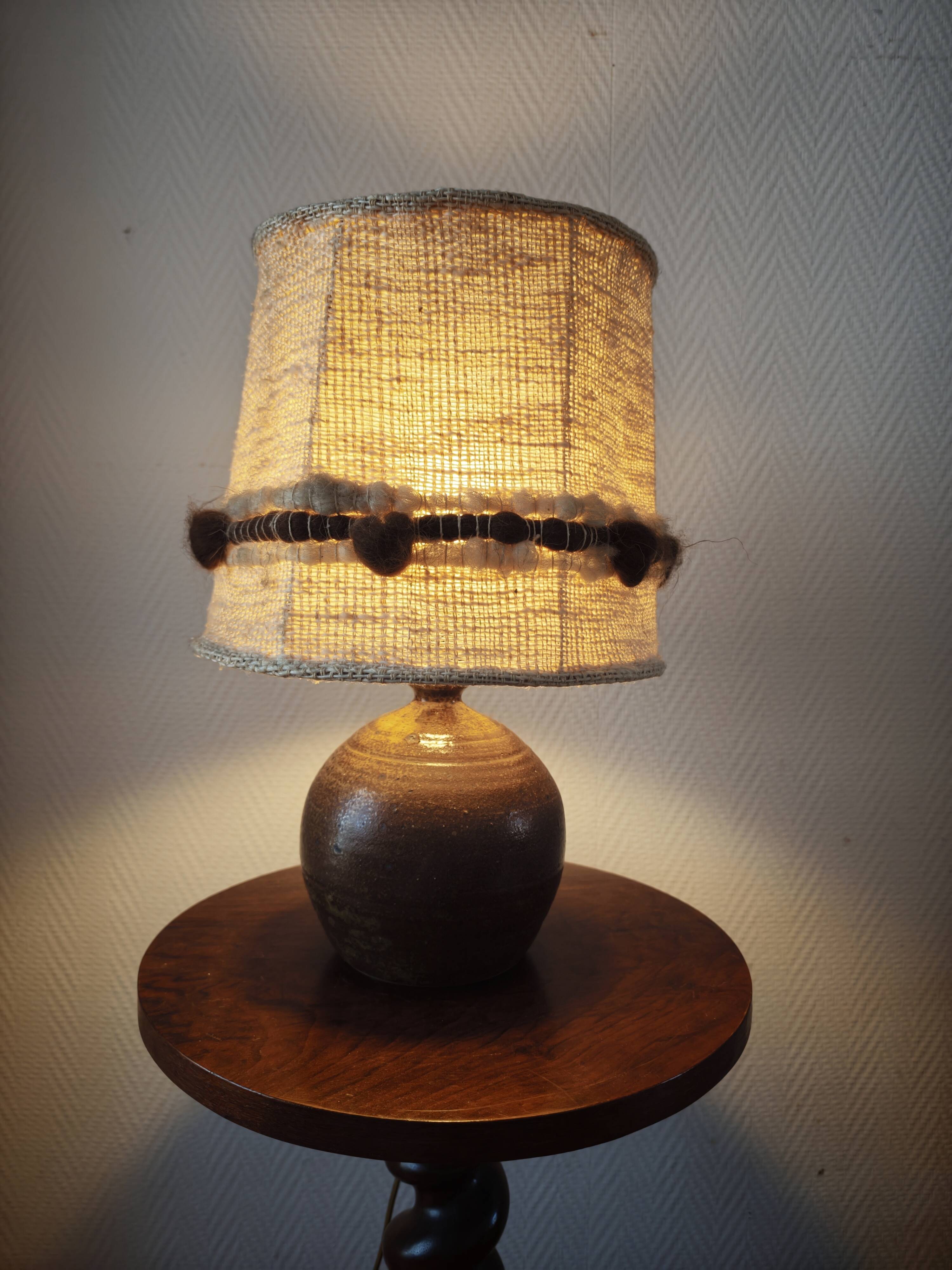 Pyrite stone lamp by Guy Baudat from the 1970s.