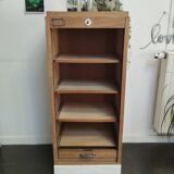 Filing Cabinet with Curtain / Vintage Furniture